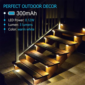 Solar Deck Lights LED Waterproof Outdoor Solar Powered LED Step Light