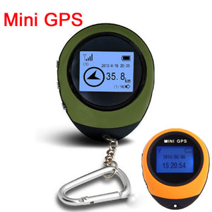 Handheld Mini USB Rechargeable GPS Navigation Location Tracker Compass Keychain For Hiking Climbing