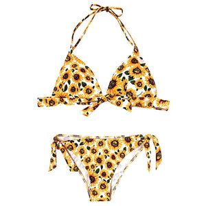 Sexy Women Floral Print Bikini Set