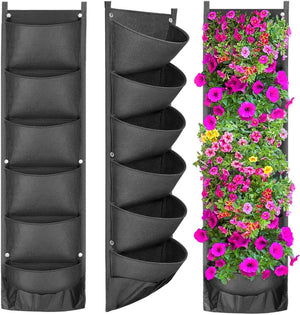 NEW DESIGN Vertical Hanging Planter /Waterproof Wall Mount or  Hanging Flowerpot Bag Indoor Outdoor Use