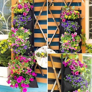 NEW DESIGN Vertical Hanging Planter /Waterproof Wall Mount or  Hanging Flowerpot Bag Indoor Outdoor Use