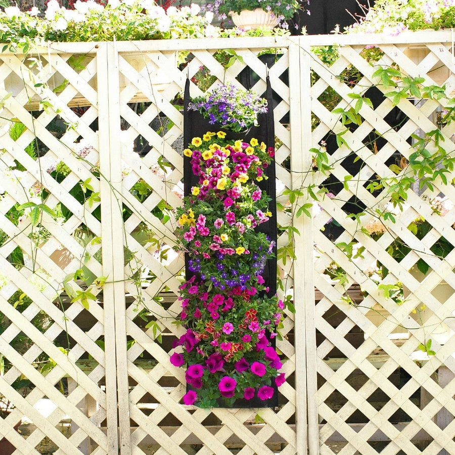 NEW DESIGN Vertical Hanging Planter /Waterproof Wall Mount or  Hanging Flowerpot Bag Indoor Outdoor Use