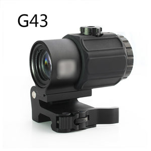 Magorui Tactical G43 3x Magnifier Scope Sight with Switch to Side STS QD Mount Fit for 20mm rail Rifle Gun