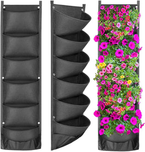 NEW DESIGN Vertical Hanging Planter /Waterproof Wall Mount or  Hanging Flowerpot Bag Indoor Outdoor Use